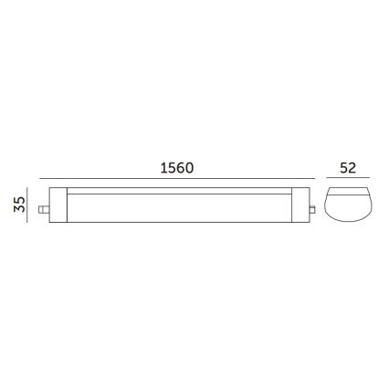 Tehnička LED fluorescentna svetiljka 48W/230V IP65 4000K 156 cm