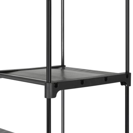 Tekstilni ormar MATIS 140x174 cm sa policama i garderobnom šipkom, sivi