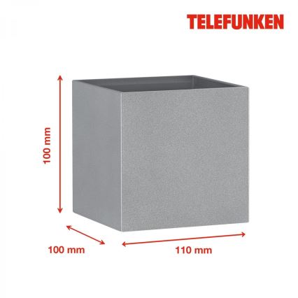Telefunken 303404TF - LED spoljno zidno svetlo LED/7W/230V IP44 srebrno