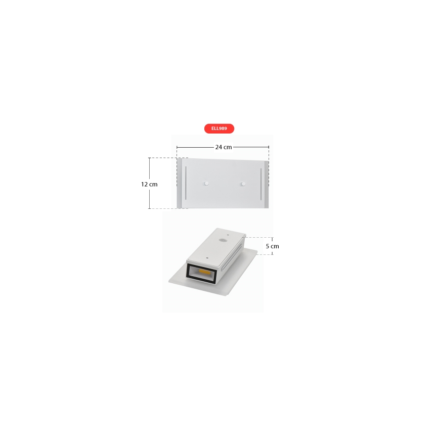 Telefunken 307706TF - LED spoljašnje zidno svetlo 2xLED/3W/230V IP44 belo