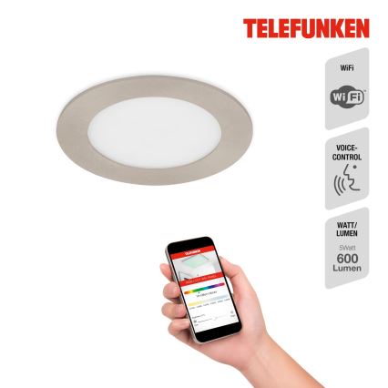 Telefunken 309302TF - LED RGBW prigušiva kupatilska ugradna plafonska svetiljka LED/6W/230V 2700-6500K IP23 Wi-Fi Tuya