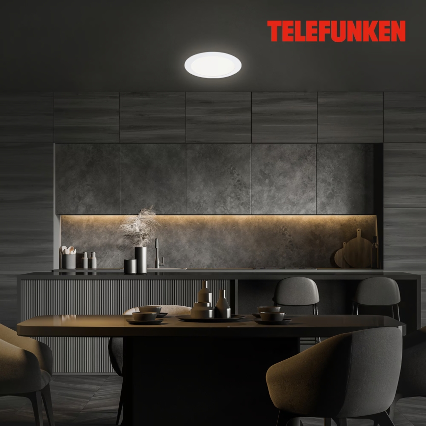 Telefunken 309406TF - LED RGBW prigušiva ugradna stropna svetiljka FRAME LED/12W/230V 2700-6500K Wi-Fi Tuya bela