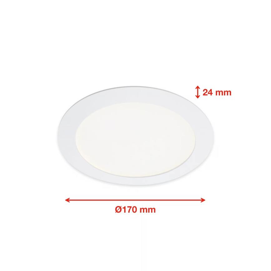 Telefunken 309406TF - LED RGBW prigušiva ugradna stropna svetiljka FRAME LED/12W/230V 2700-6500K Wi-Fi Tuya bela