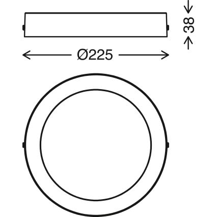 Telefunken 309506TF - LED RGBW prigušiva stropna svetiljka LED/18W/230V 2700-6500K Wi-Fi Tuya