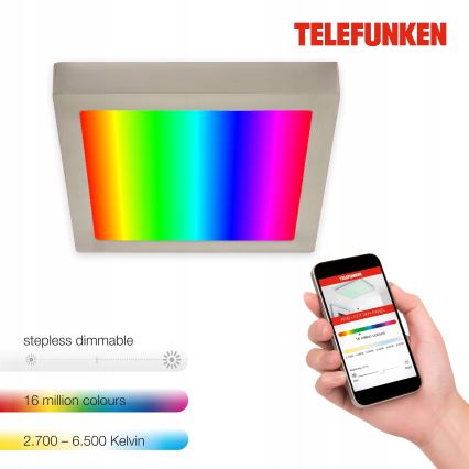 Telefunken 309602TF - LED RGBW prigušiva plafonska LED svetiljka LED/18W/230V 2700-6500K Wi-Fi Tuya