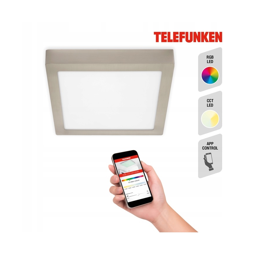 Telefunken 309602TF - LED RGBW prigušiva plafonska LED svetiljka LED/18W/230V 2700-6500K Wi-Fi Tuya