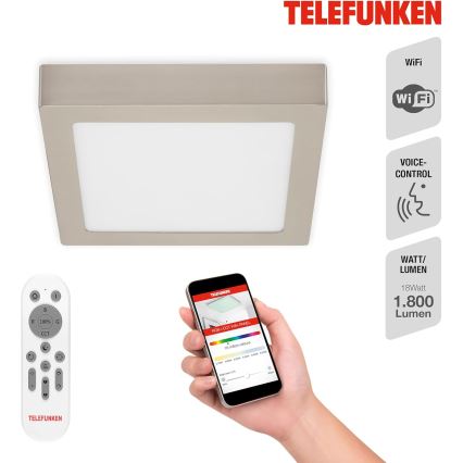 Telefunken 309602TF - LED RGBW prigušiva plafonska LED svetiljka LED/18W/230V 2700-6500K Wi-Fi Tuya