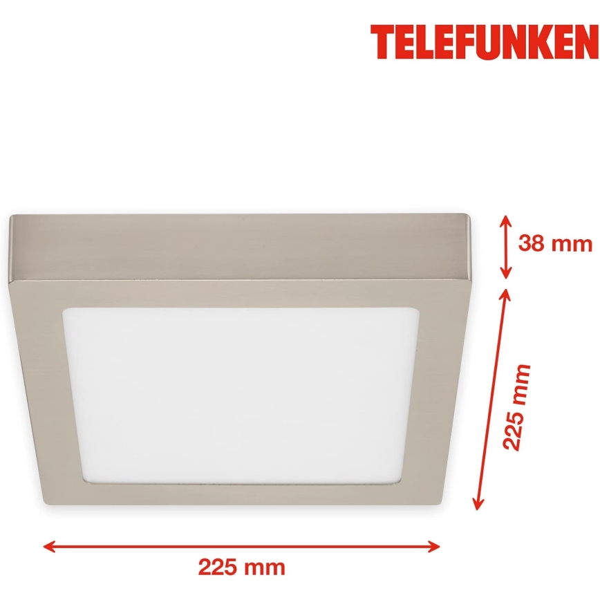 Telefunken 309602TF - LED RGBW prigušiva plafonska LED svetiljka LED/18W/230V 2700-6500K Wi-Fi Tuya