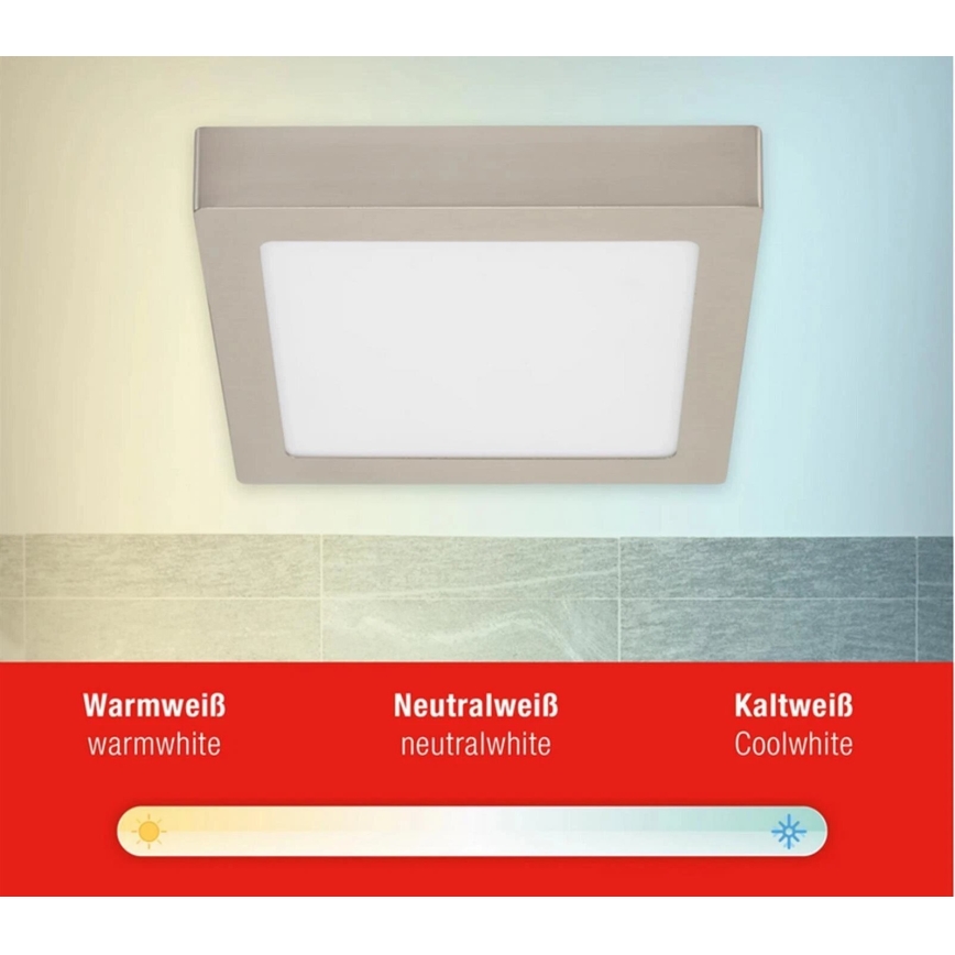 Telefunken 309702TF - LED RGB prigušiva plafonsko svetlo LED/23W/230V 2700-6500 Wi-Fi Tuya mat hrom
