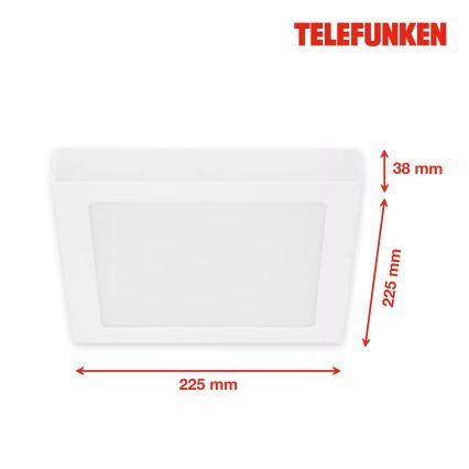 Telefunken 309706TF - LED RGB prigušiva stropna svetiljka LED/23W/230V 2700-6500K Wi-Fi Tuya bela