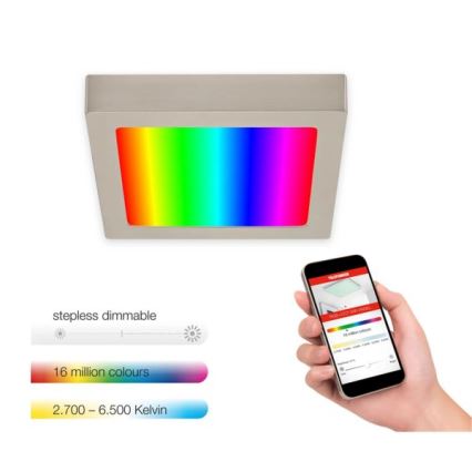 Telefunken 311002TF - LED RGBW prigušiva plafonska lampa LED/12W/230V 2700-6500K Wi-Fi Tuya