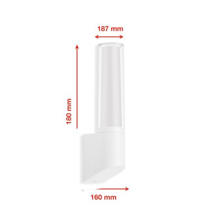 Telefunken 311306TF - LED spoljašnje zidno svetlo LED/8W/230V 4000K IP44 belo