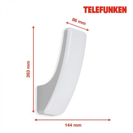 Telefunken 311604TF - LED Spoljašnje zidno svetlo LED/15W/230V IP44 srebrna