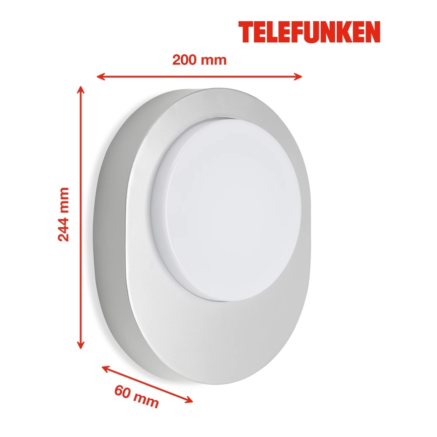 Telefunken 312004TF - LED spoljašnje zidno svetlo LED/8W/230V IP44 srebrno