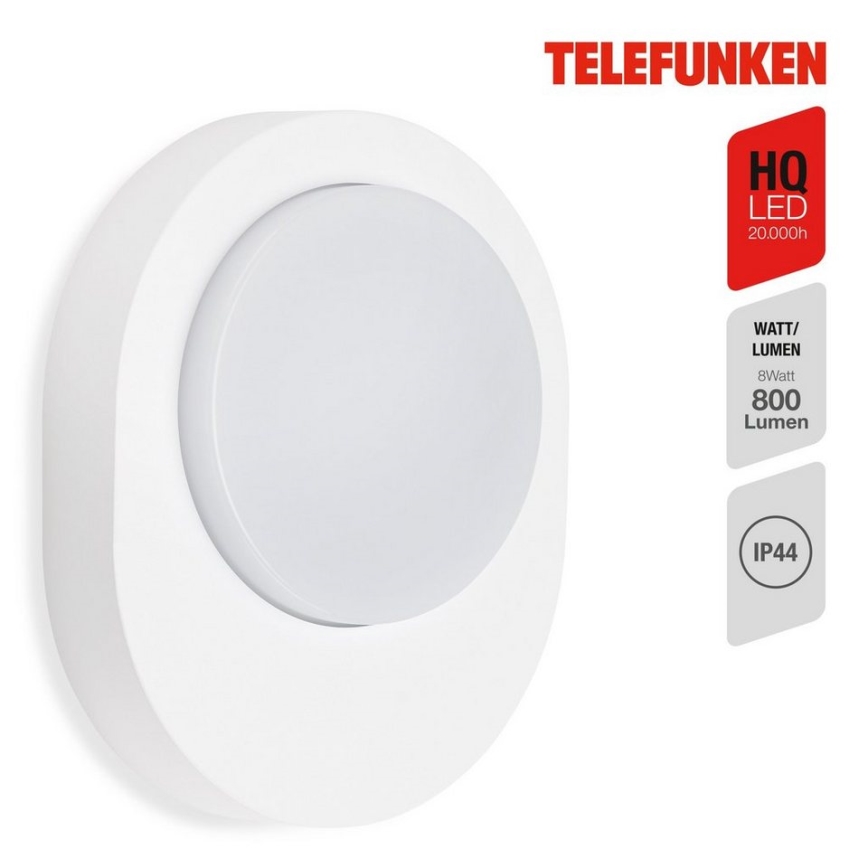 Telefunken 312006TF - LED spoljno zidno svetlo LED/8W/230V IP44 belo