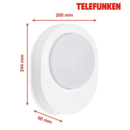Telefunken 312006TF - LED spoljno zidno svetlo LED/8W/230V IP44 belo
