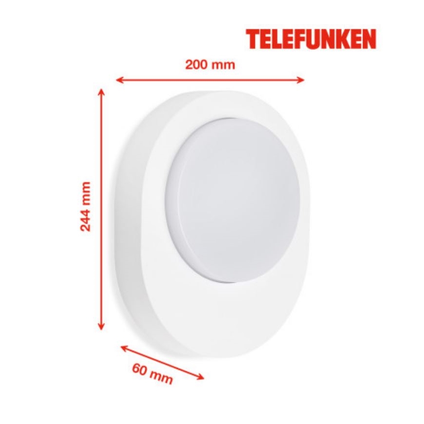 Telefunken 312006TF - LED spoljno zidno svetlo LED/8W/230V IP44 belo