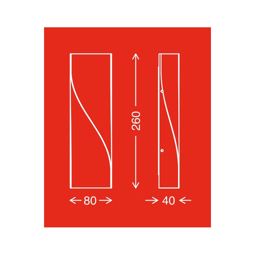 Telefunken 312704TF - LED spoljašnje zidno svetlo 2xLED/5,5W/230V IP44 srebrna
