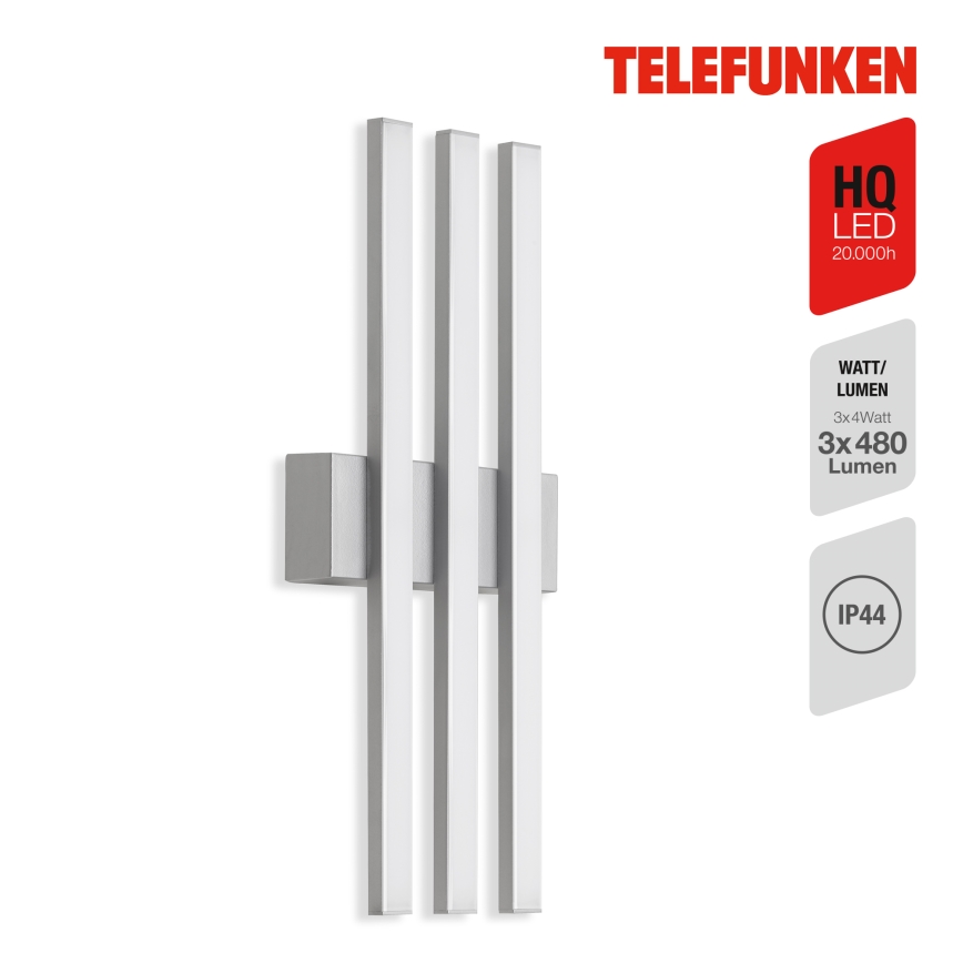 Telefunken 313104TF - Spoljašnje LED zidno svetlo 3xLED/4W/230V IP44