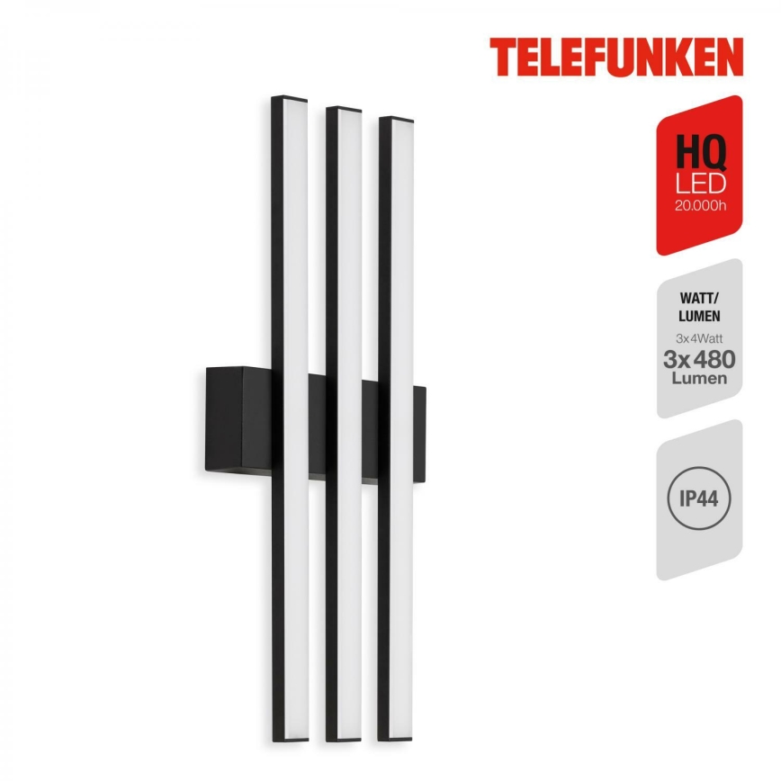Telefunken 313105TF - LED spoljašnje zidno svetlo 3xLED/4W/230V IP44