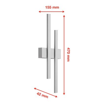 Telefunken 313204TF - LED spoljašnje zidno svetlo 2xLED/4W/230V 4000K IP44