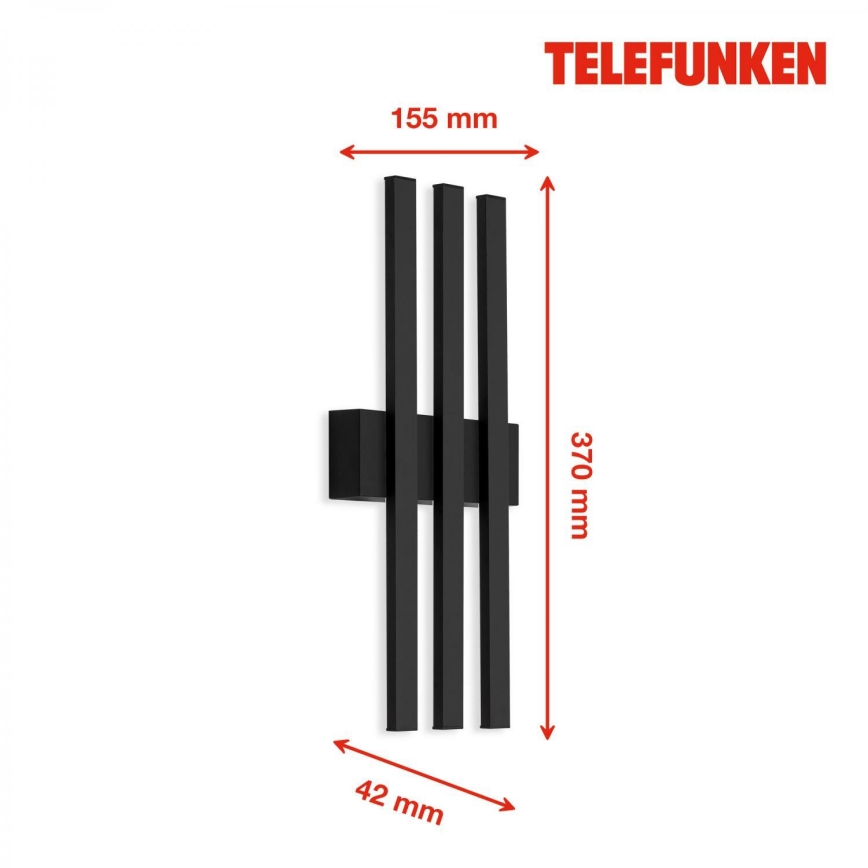 Telefunken 313305TF - LED spoljašnje zidno svetlo 3xLED/4W/230V IP44
