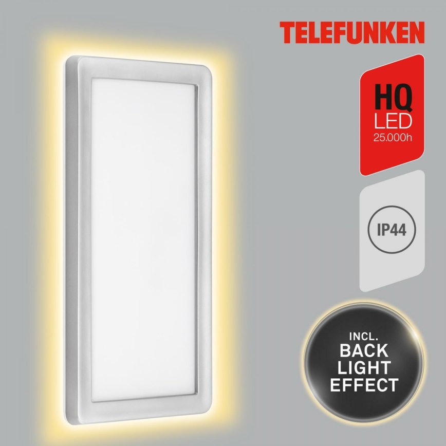 Telefunken 313604TF - LED spoljna zidna svetiljka 16W/230V IP44, srebrna