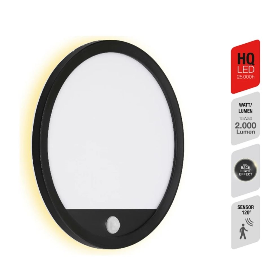 Telefunken 313705TF - LED spoljašnja zidna svetiljka sa senzorom LED/15W/230V IP44