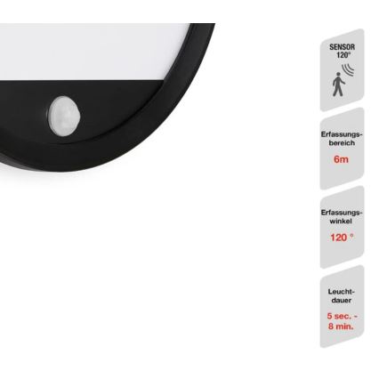 Telefunken 313705TF - LED spoljašnja zidna svetiljka sa senzorom LED/15W/230V IP44