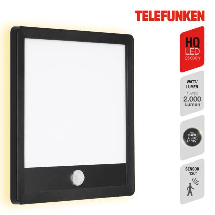 Telefunken 313805TF - LED spoljna zidna svetiljka sa senzorom LED/15W/230V IP44