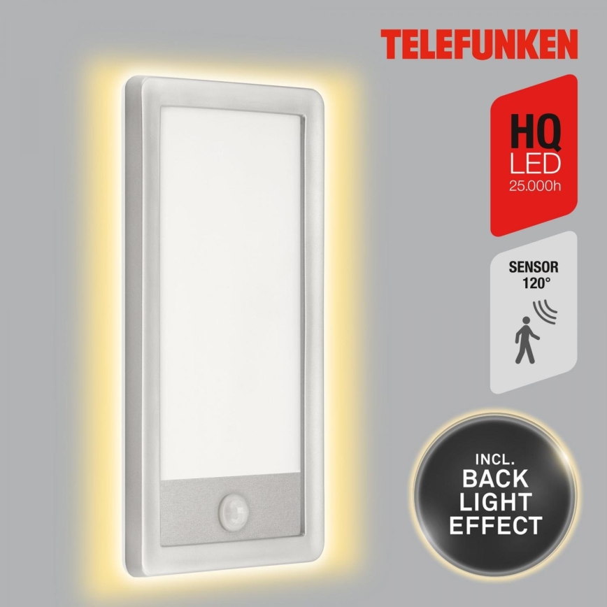 Telefunken 313904TF - LED spoljašnje zidno svetlo sa senzorom LED/16W/230V IP44