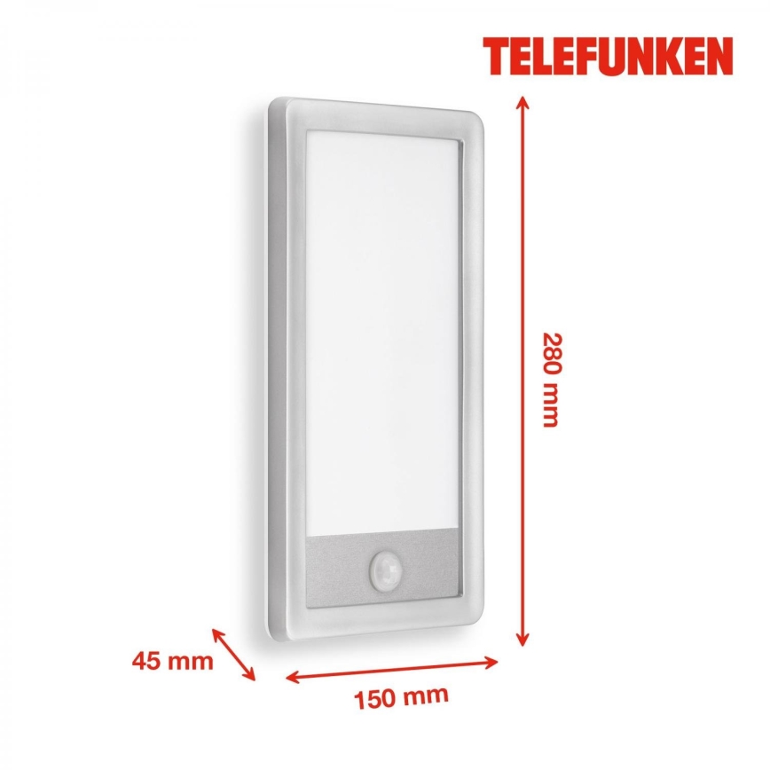 Telefunken 313904TF - LED spoljašnje zidno svetlo sa senzorom LED/16W/230V IP44