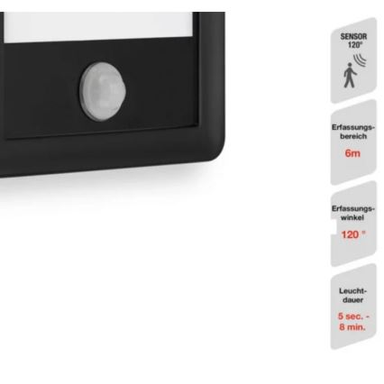 Telefunken 313905TF - LED spoljno zidno svetlo sa senzorom LED/16W/230V IP44