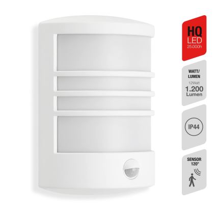 Telefunken 315506TF - LED spoljašnje zidno svetlo sa senzorom LED/12W/230V IP44 belo