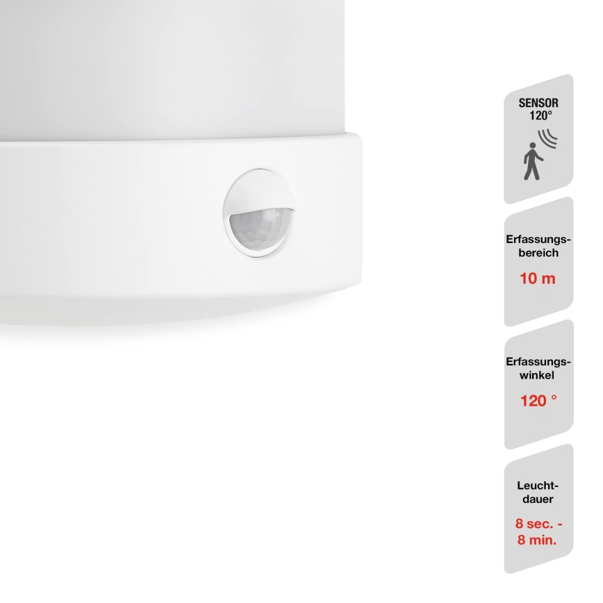 Telefunken 315506TF - LED spoljašnje zidno svetlo sa senzorom LED/12W/230V IP44 belo