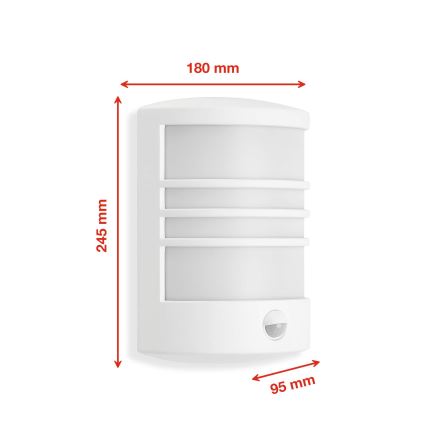 Telefunken 315506TF - LED spoljašnje zidno svetlo sa senzorom LED/12W/230V IP44 belo