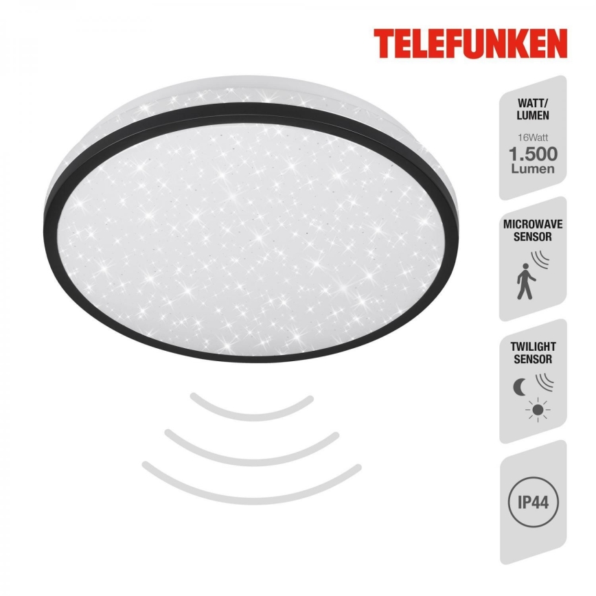 Telefunken 318305TF - LED plafonsko svetlo za kupatilo sa senzorom LED/16W/230V IP44 pr. 28 cm