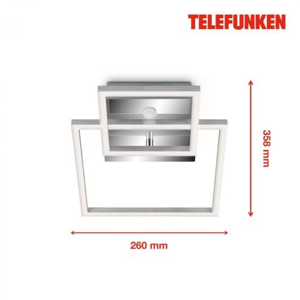 Telefunken 318608TF - LED plafonsko svetlo sa senzorom FRAME LED/17W/230V 3000K mat hrom