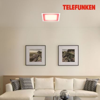 Telefunken 318806TF - LED RGBW prigušiva plafonska svetiljka LED/24W/230V 3000-6500K + daljinski upravljač