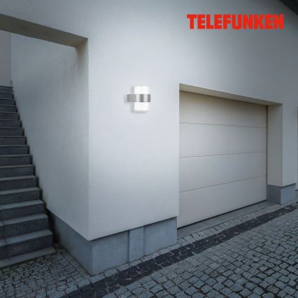 Telefunken 320404TF - LED spoljašnja zidna svetiljka 2xLED/8W/230V IP44 matni hrom