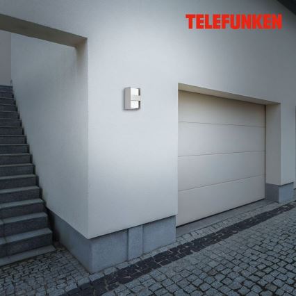 Telefunken 321004TF - Spoljašnja zidna svetiljka 1xE27/12W/230V IP44 srebrna