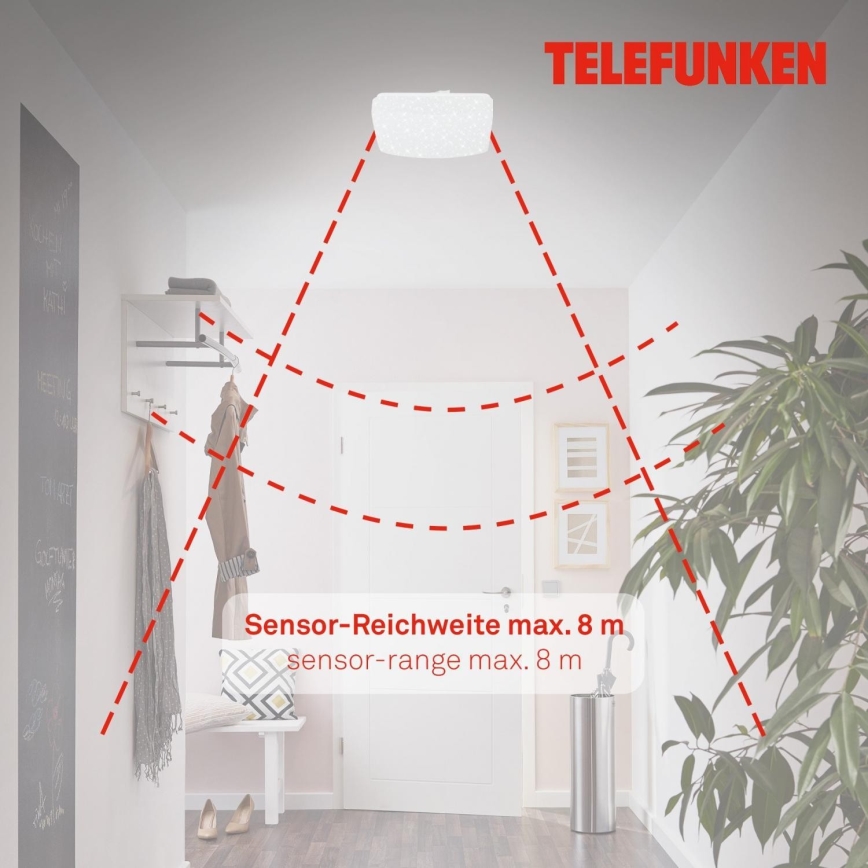 Telefunken 601906TF - LED plafonsko svetlo sa senzorom LED/12W/230V 4000K