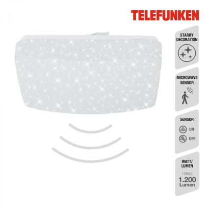 Telefunken 601906TF - LED plafonsko svetlo sa senzorom LED/12W/230V 4000K