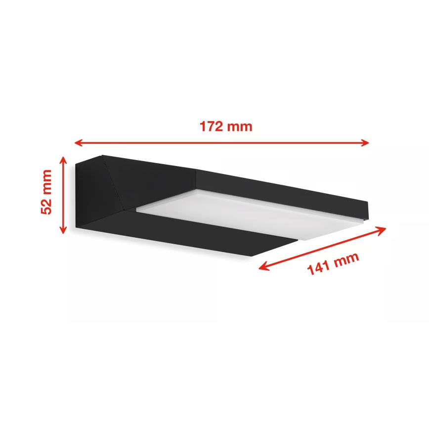 Telefunken - LED Spoljašnje zidno svetlo LED/10W/230V IP44 crna
