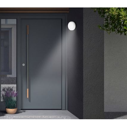 Telefunken - LED spoljašnja zidna svetiljka sa senzorom sumraka i pokreta LED/12W/230V IP44 bela