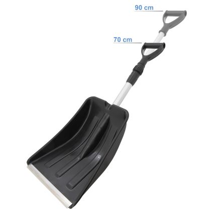 Teleskopska lopata za sneg crna/siva