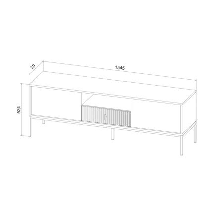 Televizijski sto SUE crne boje