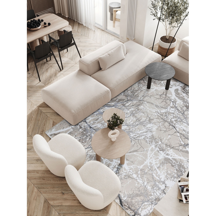 Tepih GRECE 120x170 cm 2150 g/m2 krem/siva/bela