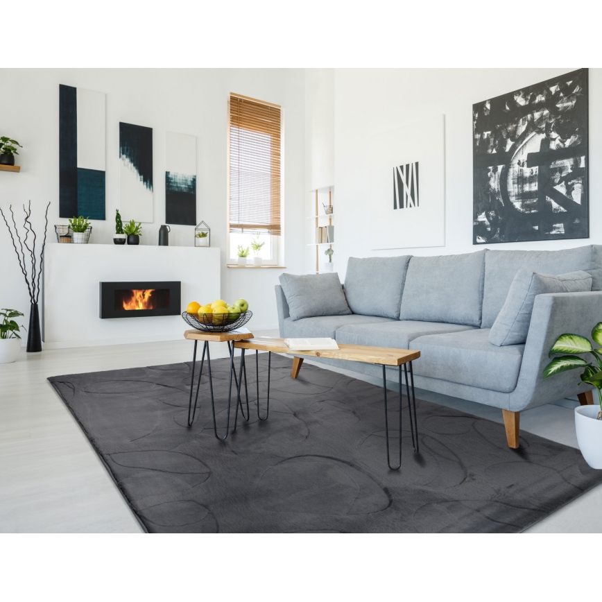 Tepih RABBIT 3D 120x170 cm antracit
