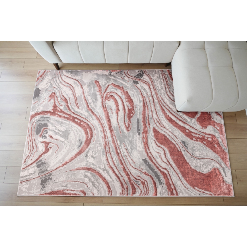 Tepih STONE 120x160 cm roze/siva